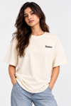 Women’s Cream Face & Floral Line Art Tee