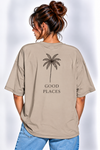 Women’s Taupe Good Places Oversized Tee