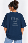 Women’s Navy Wave Graphic Oversized Tee