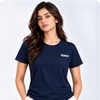 Women’s Navy Blue Crew Neck Mountain Line Art Tee