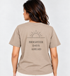 Women’s Taupe Crew Neck Plain Tee
