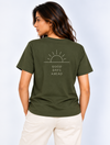 Women’s Olive Green Crew Neck Good Days Tee