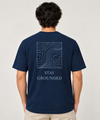 Men’s Navy Blue Crew Neck Grounded Tee