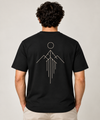 Men’s Black Crew Neck Mountain Line Art Tee