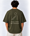 Men’s Olive Green Oversized Graphic Tee