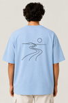 Men’s Sky Blue Horizon Oversized Tee