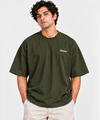 Men’s Oversized Olive Green Printed T-Shirt