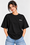 Women’s Black Floral Line Art Tee