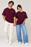 Burgundy Deeper Love Couple T-Shirts