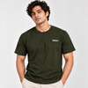 Men’s Olive Green Crew Neck Wave Tee