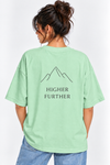 Women’s Mint Green Mountain Graphic Oversized Tee