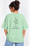 Women’s Mint Green Botanical Oversized Tee