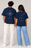 Navy Blue Guide & Trust Couple T-Shirts