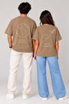 Mocha Brown More Places More Stories Couple T-Shirts