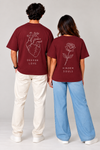 Burgundy Deeper Love Couple T-Shirts